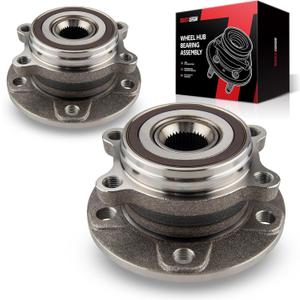 Trochbeam 513253 Pair Front Wheel Hub Bearing Assembly for 2005-2018 Jetta, 2006-2010 2012-2022 Passat, 2009-2017 Tiguan, 2012-2019 Beetle, 2009-2017 CC, 2010-2014 GTI, 2007-2016 Eos, 5 Lugs W/ABS