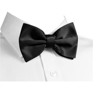 trilece Bow Ties for Men - Men's Solid Pretied Bowties for Formal Wear - Adjustable Bow Tie - Bow ties for Woman (Black)
