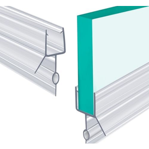 POZIA Clear Frameless Glass Shower Door Bottom Seal | Shower Door Sweep for Leak-Proof, Quick Installation to Create Reliable Water Barrier (1PACK-009A2-6mm Gap)