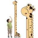 Wooden Growth Chart for Kids,Giraffe Height Chart for Boy Girls,Measuring Board for Kids Height,for Child's Room,Nursery Decor Decoration Wall Art (Brown Giraffe)