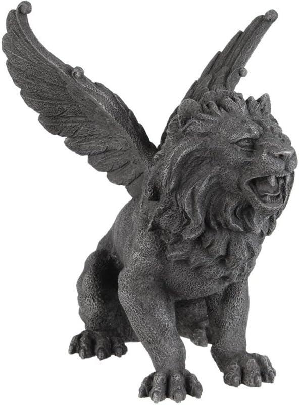 PTC 6.5 Inch Resin Medieval Winged Lion Gargoyle Statue Figurine