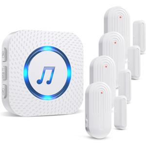 Sanjie Door Chime,Wireless Door Chimes When Door Opens Entry Alarm for Home/Business/Office/Store with 800ft Range,55 Chimes and 5 Adjustable Volume Door Ringer Alert