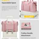 Expandable Travel Duffle Bags Weekender Overnight Bags for Women Men Hospital Bag for Women Labor Delivery with Toiletry Bag Waterproof