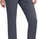 Seamaid Women's Golf Pants with Pockets 7/8 Stretch Travel Ankle Pants for Casual Athletic (Dark Grey), M