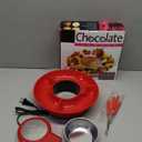 Lallisa Electric Fondue Pot Set, Chocolate Fondue Kit, Electric Fondue Maker, detachable Serving Trays with 4 Roasting Forks, gift Set for Date Night House Warming Melting Parties (Red)