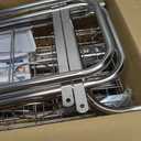 HOWDIA Stainless Steel 2-Tier Over The Sink Dish Drying Rack with Utensil Holder, Large, for Kitchen Counter
