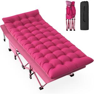 Slendor Camping Cot for Adults, 1200D Oxford Camping Bed with 3.5in Thick Mattress, 500lbs Max Load, Folding Cot for Camping, Travel, Outdoor, Home Guest, Office Nap, X-Large
