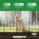 Thealyn Garden Fence 32" H x 20ft (10 Panels), No Digging Heavy Duty Metal Fence Panels, Rustproof Dog Fence Animal Barrier, Interlocking Decorative Fencing for Flower Bed, Yard, Landscape Edging