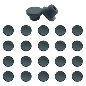 20PCS 5/8 inch / 16mm Black Silicone Rubber Plugs for Round Holes Soft Rubber Stopper Plug Assorted Sizes End Covers for Bottles Tubes Pipes
