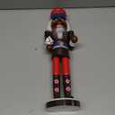 Hungdao 15 Inch Black Christmas Nutcracker Decor Wooden African American King Figure Black Santa Xmas Festive Soldier Nutcracker Christmas Ornaments Gift for Tabletop Holiday Winter Indoor(Tree)