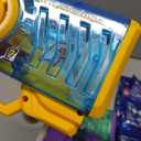 Snowalva Bubble Gun 2 Packs for Kids, Automatic Bubble Machine with 2 Bottles &25 Bags Refill Solution, LED Light Bubble Maker Gifts for Kids Boys&Girls Ages 3+ Thanksgiving Christmas (Cyber Technology (12-holes))