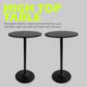 Pearington Santina 2 Pack Round Bar and Pub Table, Black