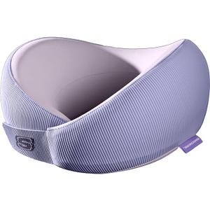Skechers Women's Memory Foam Neck Pillow, Comfortable & Breathable Travel Pillow,Neck Pillow Airplane for Travel, Car Rides, Home, and Office Use, Ergonomic Design for Men and Women,Purple