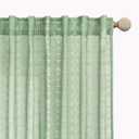 Laundry Room Curtains for Windows Doorway,Boho Floral Linen Semi Sheer Curtains for Kitchen Bathroom Window Living Room 63 Inch Length (50"W x 63"L (Pack of 2), Sage)