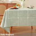 TruDelve Extra Long Tablecloth 120 Inch Cloth Tablecloths Green Table Cover for 8 Foot Tables Farmhouse Washable Tablecloth(Green,120"x52",Rectangular)