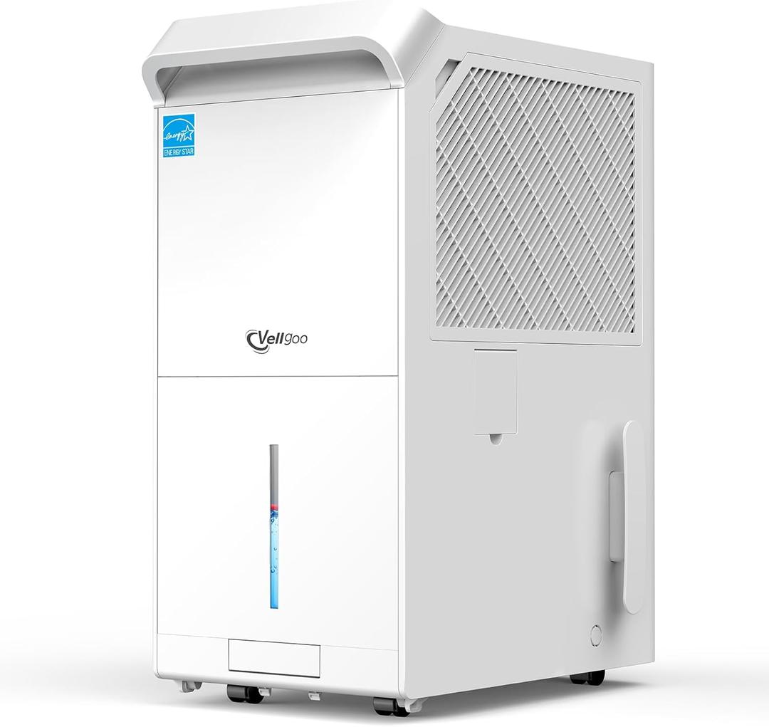 5,600 Sq.Ft Energy Star Dehumidifier for Basement with Drain Hose, 80 Pint DryTank Pro Series Dehumidifiers for Home Large Room, Intelligent Humidity Control (White)