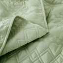 WDCOZY Boho Sage Green Oversized California Cal King Size Quilt Bedding Sets with 2 Pillow Shams, Farmhouse Lightweight Soft Bedspread Coverlet for All Season, 116x106 inches