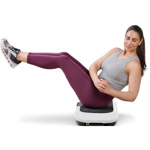 Lifepro Waver Vibration Plate Exercise Machine for Lymphatic Drainage, Muscle Activation, Full-Body Workout Vibrating Platform with Loop Bands, Fitness Equipment for Strength Toning & Fat Loss, White 