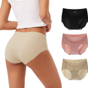 INNERSY Women's Seamless No Show Hipster Panties Invisible Light Underwear 3-Pack,  Size M