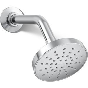 KOHLER K-33641-G-CP Elate Single-Function Showerhead, 1.75 GPM, Powerful Flow Shower Head, Easy Maintenance, Sleek Design, Polished Chrome