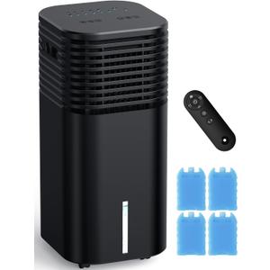 FANCOLE Windowless Portable Air Conditioners with 4Modes & 3Speeds, 15H Timer for Smart Auto-off, 2Gal Tank for 20H Cooling, Evaporative Air Cooler 17 FT Remote, 120° Swing Swamp Cooler No Hose Needed