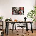 Abstract Bicycle Canvas Wall Art 24x36 Urban Graffiti Cycling Picture Decor