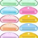 Toothpaste Squeezer, Toothpaste Squeezer Tube Roller 10 Pcs Plastic Holder Clips Plastic Clips for Saving Facial Cleanser Creams Paint for Bathroom Home and Apartment Essentials