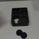 Normcore Espresso Tamping Station, Wood Coffee Tamper Station Fit 51 to 54mm Espresso Machine Accessories Coffee Tamper, Distributor, WDT, Puck Screen, Portafilter Holder Stand, Solid Black Ashwood