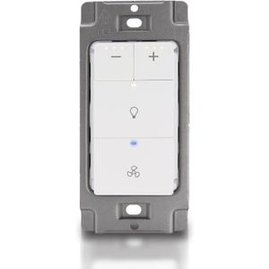 Akicon Dimmer Switch for Exhaust Fan with Light, Single Pole Fan Light Switch, Neutral Wire Needed, White