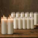 12-Pack of 2x8 Inch White Candles in Glass,7 Day Candle,Unscented Prayer Candle,Suitable for Various Occasions Such as:Memorials,Religious,Catholicism,Churches,Altars,Vigils,etc.