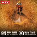 MZK Cordless Leaf Blower,20V Battery Powered Electric Blower for Lawn Care, Electric Lightweight Leaf Blower for Blowing Leaves, Patio Cleaning and Dust(2 * 2Ah Battery & Charger Included),LF40D13