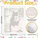 Mandun 2 Pack Paint by Numbers Kit for Adults, Cat Giaffe Paint by Numbers for Adults, DIY Adult Painting by Numbers Beginners on Canvas Acrylic for Home Wall Art Decor 12x16Inch (Rolled Package)