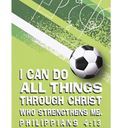 Dicksons Inspirational Bible Verse Itty Bitty Blessing Card Bookmark 3 x 2 Cardstock I Can Do All Things Football - Pack of 12
