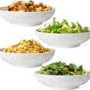 Artena Cereal Bowls 26 OZ, Ceramic Soup Bowls For Kitchen, Embossment Bowls For Rice Pasta Salad, Pasta Bowls 32oz, Ceramic Large Salad Bowls 8 inch, Embossed Soup Bowls Set of 4