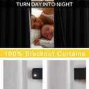 NICETOWN Natural Living Room Curtains 108 inch Length 2 Panels, Pinch Pleated 100% Blackout Curtains Linen Blend Thermal Insulated Voice Reducing Window Treatments for Bedroom, W34 x L108