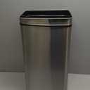 iTouchless 50 Liter / 13 Gallon Sensor Dog-Proof Kitchen Trash Can with Lid Lock and AbsorbX Odor Filter, Touchless Lid, Stainless Steel Garbage Recycling Bin for Kitchen, Home, Office, Business