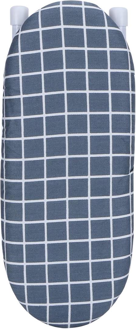 Ironing Board, Multi-Functional Folding Tabletop with Removable Washable Cover, Anti-Slip Plastic Feet, Space-Saving Design, 10.2 x 4.3 x 3.1 Inches for Home Use (Dark Blue)
