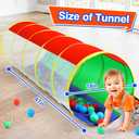 Hoohtoot Kids Crawl Through Play Tunnel, Pop Up Baby Play Tunnel for Toddlers, Game Toy Play Tent for Girl or Dog Cat Pet Tunnel