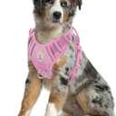 Dog Harness Medium Sized Dog, No Pull Pet Harness with 2 Metal Rings and Control Handle, Adjustable Soft Dog Vest with Reflective Strips, Easy Walking and Training for Medium Dogs, Pink, M