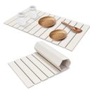 Large Stone Dish Drying Mats for Kitchen Counter, 24"(L)×16"(W), Drying Collapsible Dish Drying Mat, Eco-Friendly Absorbent Diatomaceous Earth Mats for Dishes Bottles Cups - Dark Grey