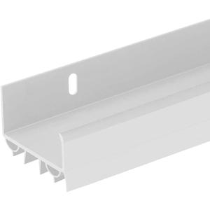 PVC Slide-On Door Bottom | Adjustable Plastic Weatherstrip Door Bottom with Drip Cap | 3 Feet (36-Inch) | for 1 3/4 Doors | White | Fits Gaps 3/8 to 7/8 | Made in The USA