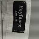 Heyfanee Mens Slim Fit Jeans Stretch Denim Pants for Men (White, M)