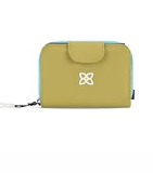 Sherpani Barcelona, Small Nylon Bifold Zipper Pocket Wallet for Women, Travel Bag, RFID Protection (One Size, Cloud9)