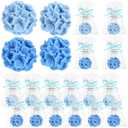Demissle Hydrangea Soap Baby Shower Favors Wedding Gift Scented Flower Soaps Bulk with Thank You Card for Wedding Favors for Guests(Blue,20 Pcs)