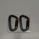 Oupeng sky Auto Locking Carabiner Clips - 28KN (6172lbs) Heavy Duty Caribeaners, Large Carabiner Clip for KeychainsHammockCamping, Gym, Hiking, Outdoor Dog Leash (2 Black+Red)