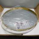 Round Bathroom Mirror 30 inch, Gold Gorgeous Deep Frame Round Wall Mirror, Modern Round Bathroom Vanity Mirror for Bedroom, Living Room, Hanging or Leaning, Gold