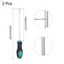 uxcell Full Hook Pick 9.45" Puller Remover Removal Tool for Oil Seal/O-Rings, Gasket, Hose 2Pcs