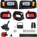 LED High Low Beam Golf Cart Light Kit for Club Car DS Golf Carts 1993-UP 12V Street Legal Light Kit with Turn Signal Wire Harness Compatible with Club Car DS for Gas and Electric