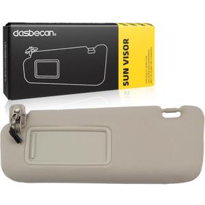 Dasbecan Left Driver Side Sun Visor Compatible with Mazda CX-9 2010-2015 Replaces# TDY1-69-320 Gray with Mirror and Vanity Light