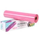 FUNKAKA Pink HTV Heat Transfer Vinyl Rolls, 12" x 40ft Glossy Pink Iron on Vinyl for T-Shirt, Adhesive Pink HTV Vinyl for All Cutter Machines Easy to Cut & Weed for Heat Vinyl Design